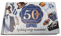 pudełko na pieniądze 16 x 9,5cm banknotówka na 50 urodziny pan gadżet