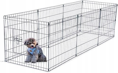 Metalowy Składany Kojec dla Psa Królika do Domu na Zewnątrz Zagroda na Arena.pl