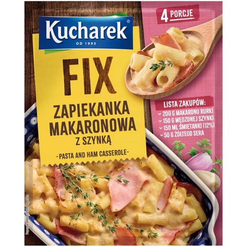 Kucharek FIX ZAPIEKANKA MAKARONOWA Z SZYNKĄ w proszku do przyg. dania na 4 na Arena.pl