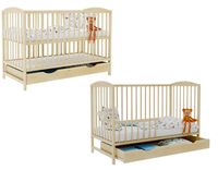 Łóżeczko szuflada OLA SOSNA TAPCZAN