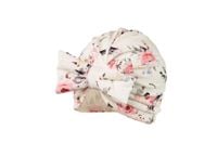 Jamiks Ottawa turban dla dziewczynki kokarda pudrowe róże 38-40