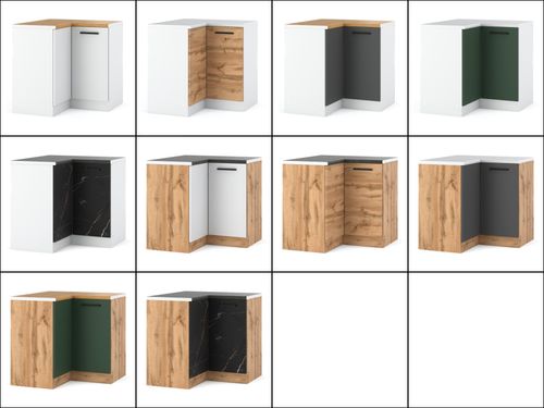 szafka kuchenna stojąca modułowa narożna z blatem 90cm blande biała wotan na Arena.pl