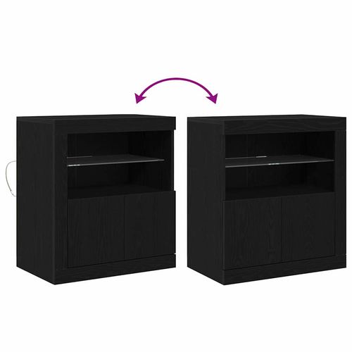 Bufet Czarny 60.5 x 37 x 67 cm Materiał drewnopochodny na Arena.pl