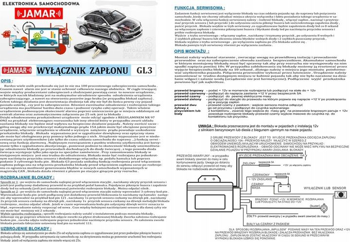 Blokada zapłonu GL3 do SYSTEMU STARTSTOP skuteczna zdjęcie 7