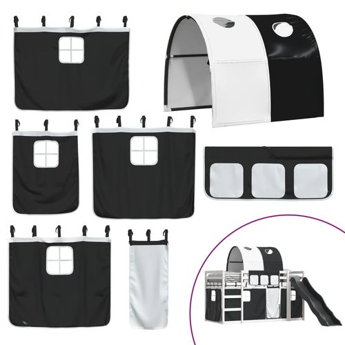 Łóżko na antresoli, ze zjeżdżalnią i zasłonkami, 90x190 cm na Arena.pl