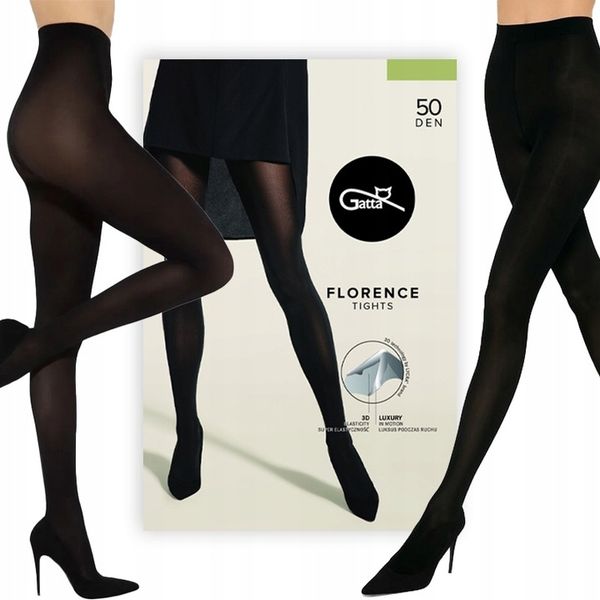 Gatta rajstopy 3D Florence 50 den lycra nero 2-S zdjęcie 1