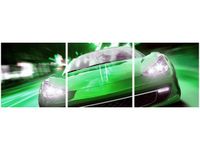 60 90CM OBRAZ 3 ELEM SZYBKI SAMOCHÓD ŚCIENNY DRUK PŁÓTNO