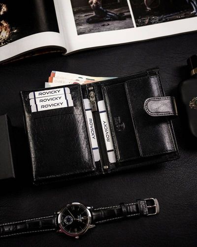 elegancki, skórzany portfel męski - rovicky na Arena.pl