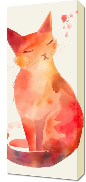 Obraz 30x70cm Akwarelowy Kot zdjęcie 1