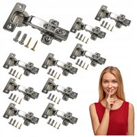 zawias meblowy nakładany cichy domyk GTV FCHC 10 szt. + prowadnik +