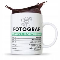 Kubek Dla Fotografa Fotograf Stawka Godzinowa Z Nadrukiem Ze Zdjęciem