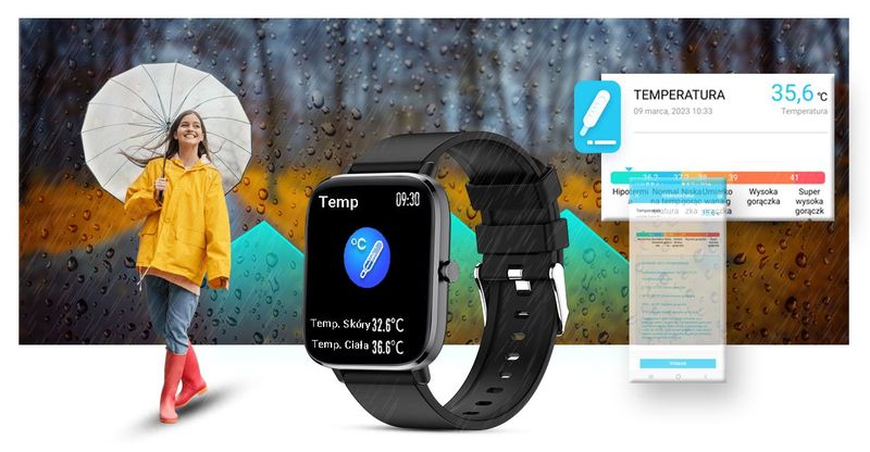 smartwatch giewont czarny gw230-2 zdjęcie 7