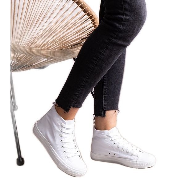 Białe wysokie trampki r.38 zdjęcie 1