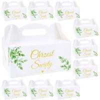 Pudełko Na Ciasto 10szt Chrzest Pudełka Dekoracyjne Podziękowania Dla