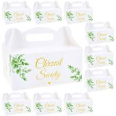 Pudełko Na Ciasto 10szt Chrzest Pudełka Dekoracyjne Podziękowania Dla