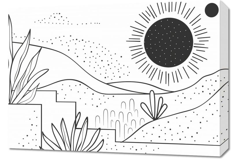 Obraz 70x50cm Linearny Pejzaż zdjęcie 1