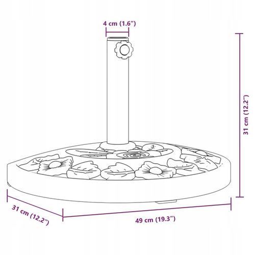 Podstawa do parasola, do słupków Ø38/48 mm, pó na Arena.pl