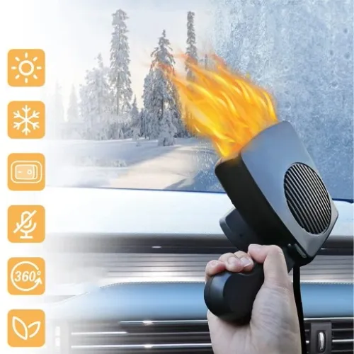 WENTYLATOR SAMOCHODOWY 12V PRZENOŚNY PODGRZEWACZ SAMOCHODOWY NA SZYBE 200W na Arena.pl