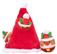 Zabawka dla psa Mini mikołaje w świątecznej czapce z piszczałką UNIQ PETS
