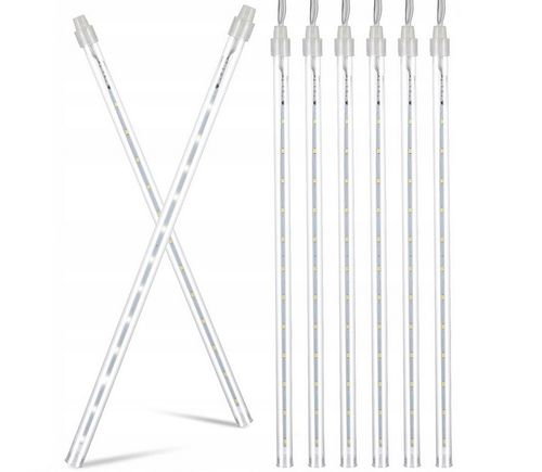 LAMPKI SOPLE ZEWNĘTRZNE CHOINKOWE METEORYT 360 LED ZIMNE 50 CM 10 SZT na Arena.pl