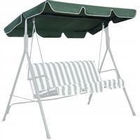 DASZEK na huśtawkę ogrodową DACH 164 x 114 cm ZIELONY MOCNY WYTRZYMAŁY