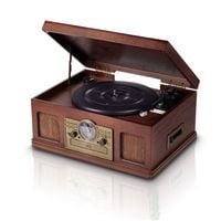 Gramofon Retro Winyl muzyczne centrum odtwarzacz CD magnetofon radio AUX