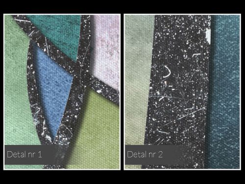 59001 Obraz na płótnie ABSTRAKCJA BROKAT WITRAŻ na Arena.pl