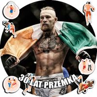 OPŁATEK NA TORT 30CM - MMA SPORTY WALKI HOBBY + IMIĘ + GRATIS! 24CM 26CM