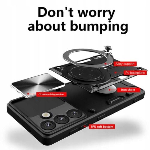 Etui Pancerne Case ring do Samsung Galaxy S25 Plus czarny na Arena.pl