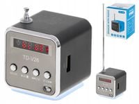 Przenośne radio FM akumulatorowe kuchenne LED z głośnikiem + bluetooth