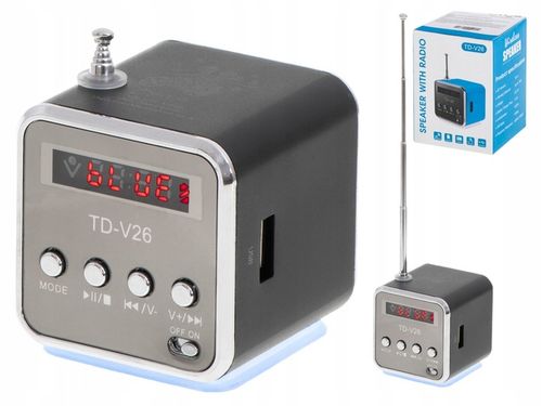 Przenośne radio FM akumulatorowe kuchenne LED z głośnikiem + bluetooth na Arena.pl