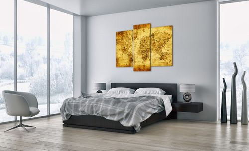 Obraz Na Płótnie - Mapa Świata - 130X100 Cm - Cb130X100-0127 na Arena.pl
