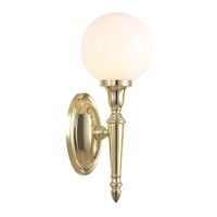 Stylowa lampa ścienna BATH-DRYDEN4-PB kula IP44 mosiądz