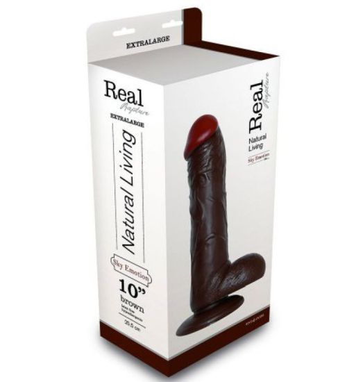 Mega brązowe dildo Rapture zdjęcie 4