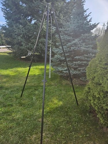 TRÓJNÓG 210 CM OGRODOWY GRILL OGNISKOWY OGROMNY na Arena.pl