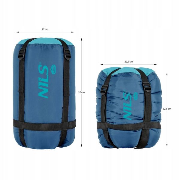 ŚPIWÓR ROZM. L NILS CAMP NC2008 Niebiesko - błękitny zdjęcie 3