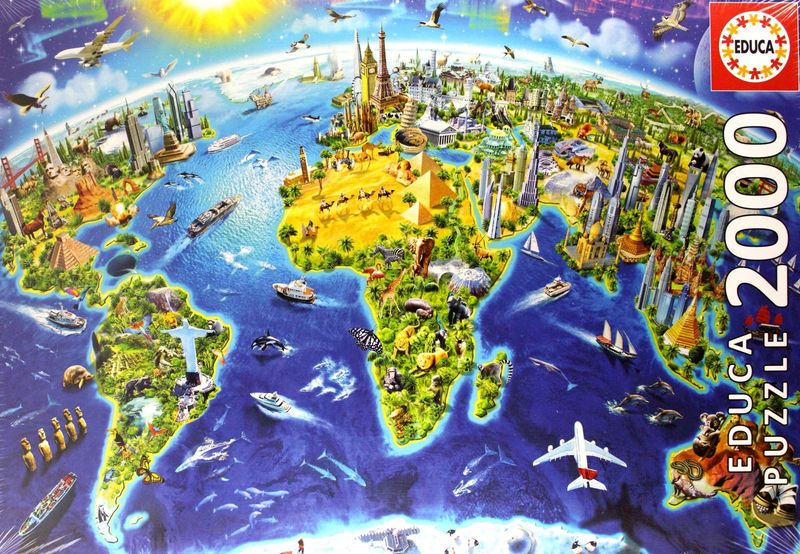 Puzzle Świat Educa 2000 szt. zdjęcie 2