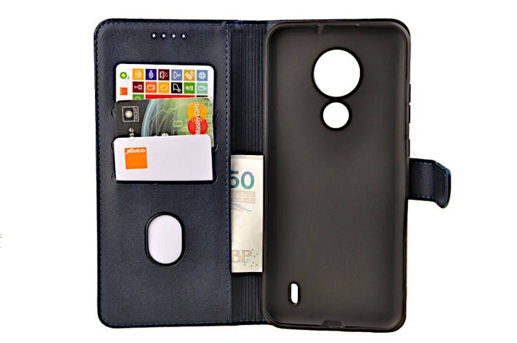 Etui portfel Wallet do Nokia C21 granatowy zdjęcie 3