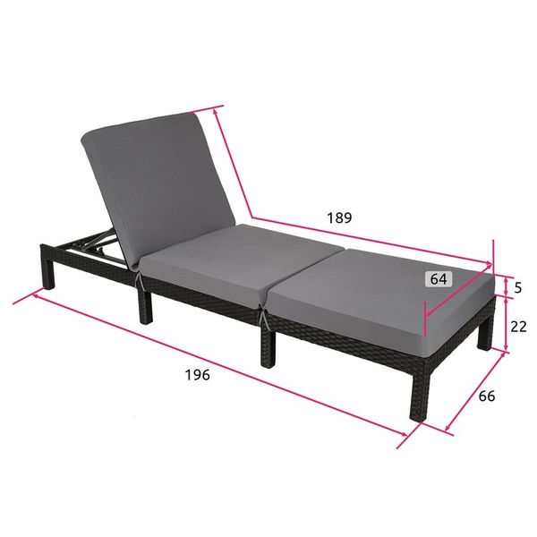 Leżak ogrodowy polirattan Sofia zdjęcie 6