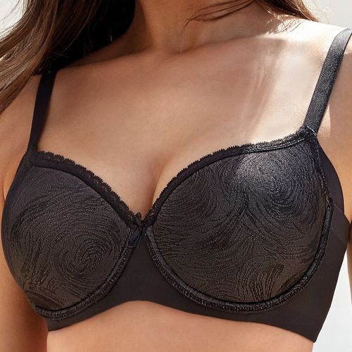 Biustonosz Usztywniany Gładki Modelujący Boki Codzienny Wygodny Czarny 95C na Arena.pl