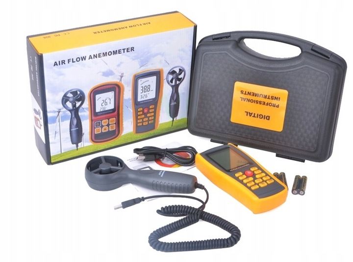 ANEMOMETR WIATROMIERZ MIERNIK WIATRU DO KLIMATYZACJI próg startu 0,5m/s USB zdjęcie 8