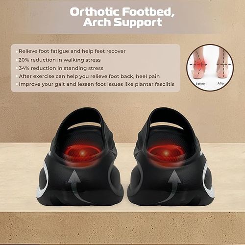 Sandały Klapki unisex wysokiej jakości materiał EVA czarne 44-45 na Arena.pl