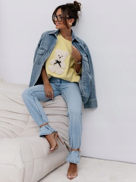 COCOMORE Sweter w Pasy MIŚ Bear Beżowy + Biały + Camel Nowość zdjęcie 14