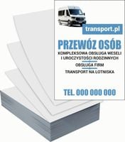 Ulotki A4 reklamowe firmowe 100szt projekt w cenie PRZEWÓZ OSÓB