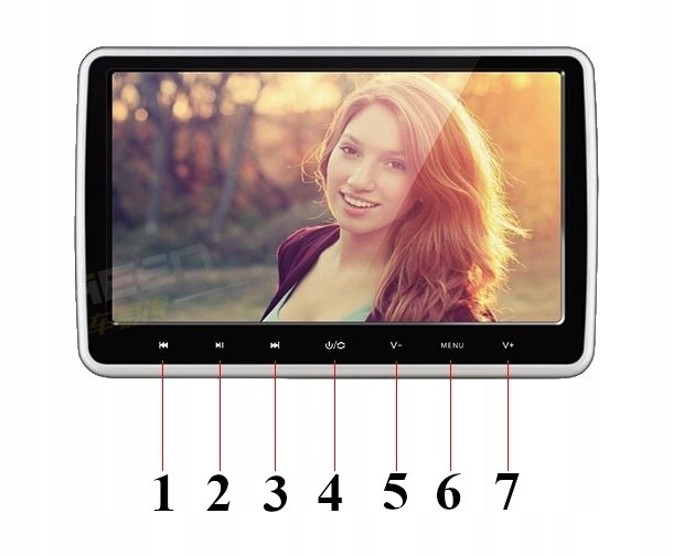 DVD NA ZAGŁÓWKI SAMOCHODOWE EKRANY 10'' USB SD GRY zdjęcie 8