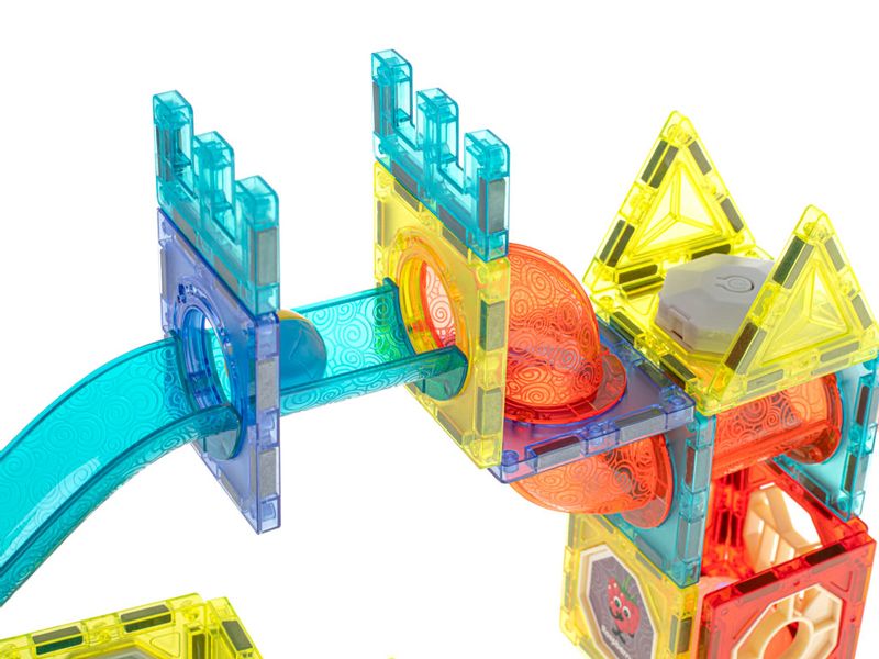 Klocki magnetyczne marble tor kulkowy świecący 75 elementów zdjęcie 7