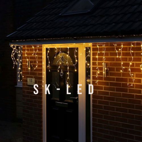 SOPLE 100 LED 5,5m KURTYNA GIRLANDY BIAŁE CIEPŁE ZEWNĘTRZNE PROGRAMATOR na Arena.pl