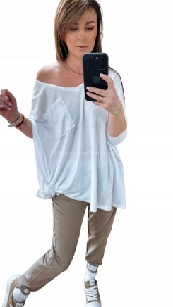 BY O LA LA! BLUZKA BASIC WĘZEŁ BIAŁA UNI na Arena.pl