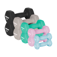 Hantelki żeliwne neoprenowe HEX zestaw 30kg  do ćwiczeń fitness Rebel