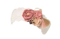 Jamiks LUNA koronkowa opaska dla dziewczynki brudny róż 48-50